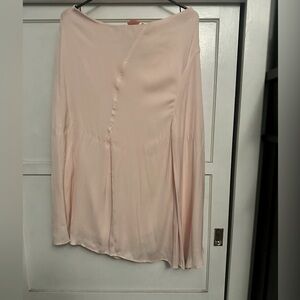 Women’s feminine mid length skirt - light pink